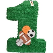 APINATA4U Green Number One Piñata 20" Tall Sports Theme