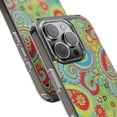 thumbnail image 3 of Clear Hybrid Shockproof Case for Apple iPhone 14 PRO - Vibrant Paisley Floral Pattern Design, 3 of 5