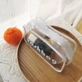 thumbnail image 5 of Simple For Girls Letter Waterproof Storage Cases Zipper Women Cosmetic Bag Travel Storage Handbag Transparent Makeup Bag Korean Storage Bag WHITE S, 5 of 8