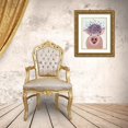 thumbnail image 3 of Fab Funky 15x18 Gold Ornate Wood Framed with Double Matting Museum Art Print Titled - Pig and Lilac Flowers, 3 of 4