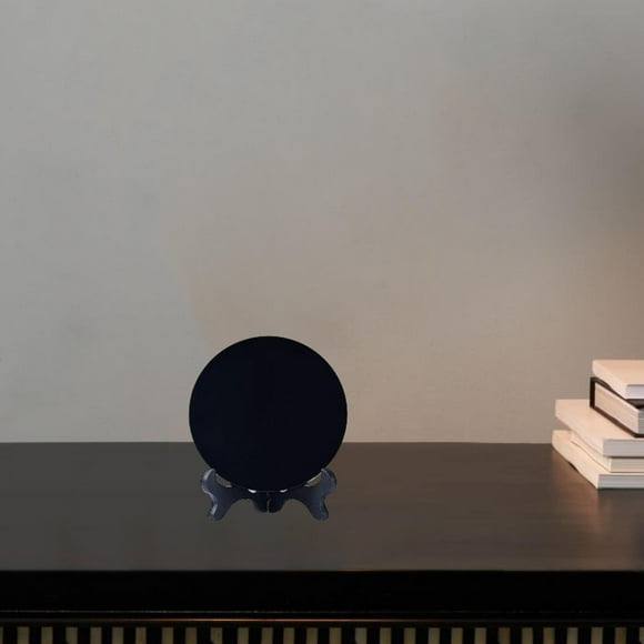 Espejo de Placa Redonda perfecl Circular de Obsidiana con Soporte