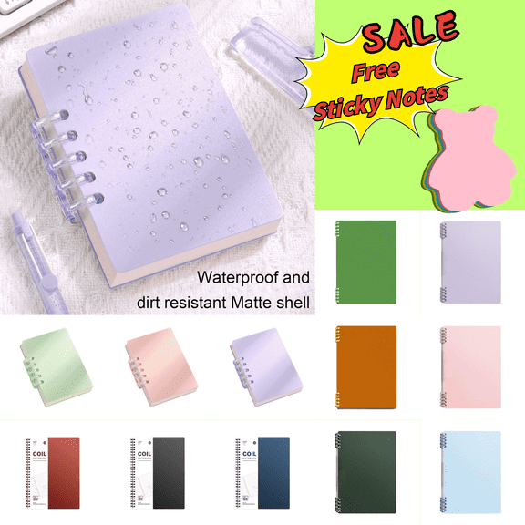 CuiLiyq Small Pocket Spiral Notebook, Removable Transparent Coil Binding Mini Lined Journal, Hard Matte Cover Notebook, for Pocket Note Taking, Office Memo and Travel Daily Recording