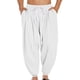 thumbnail image 1 of Pantalones largos para hombre, informales, de color, con cordón ajustable en la pierna, transpirables y holgados., 1 of 6