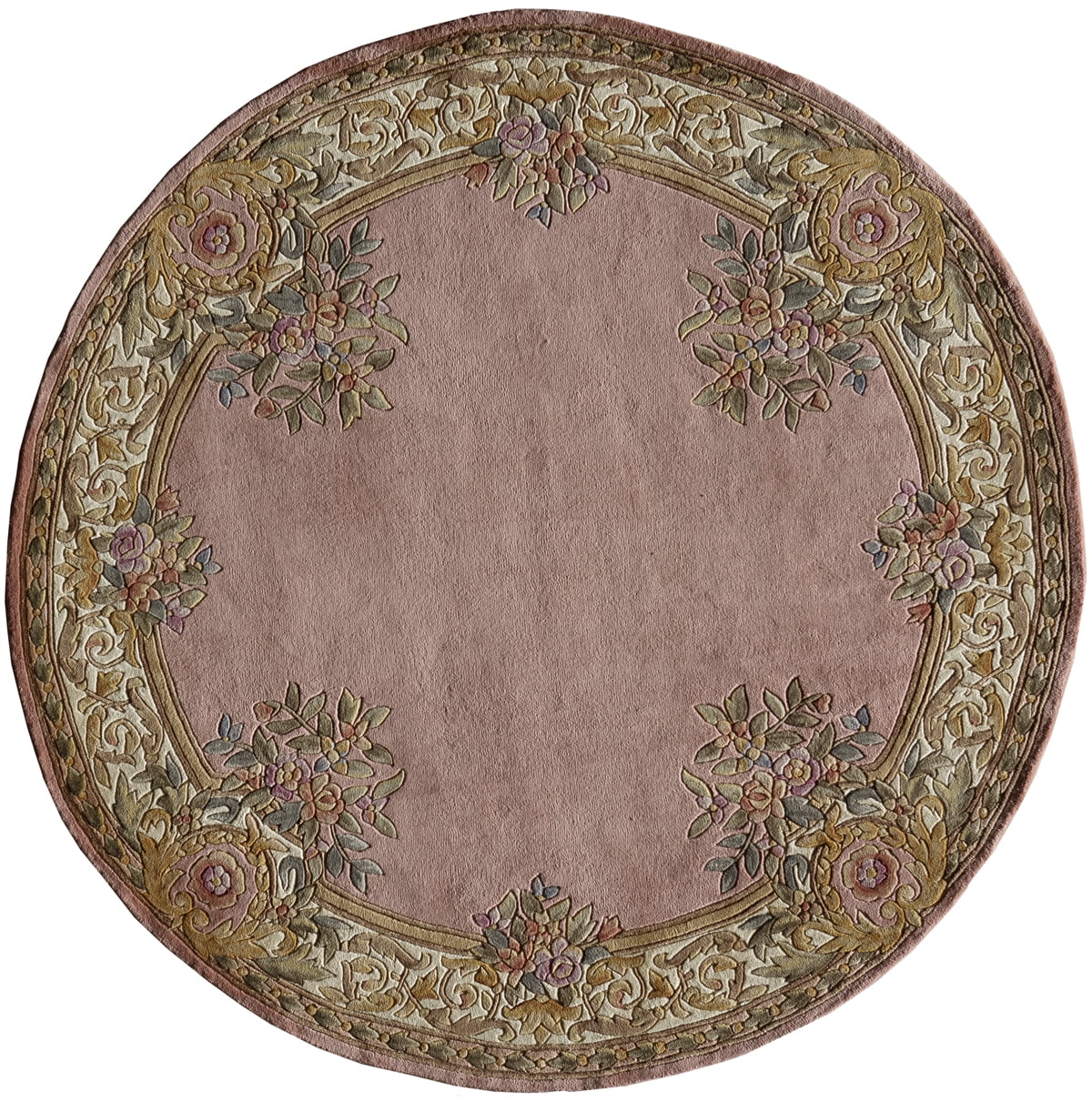 Momeni Harmony Wool Hand Tufted Rose Area Rug 4' X 4' Round Walmart