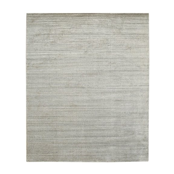 EORC Beige Handmade Wool & Viscose Transitional Urban Rug, 10' x 14'