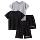 thumbnail image 1 of Odeerbi Conjunto Deportivo de Niños de 2 Paquetes Con Rayas Reflectantes, Trajes Deportivos de Secado Rápido Transpirable, Conjunto de Pantalones Cortos de Camiseta de 2 Piezas, 5-12 Años, 1 of 8