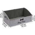 thumbnail image 2 of Brabtod Dog Toy Basket and Dog Toy Box, Linen-Cotton Blend Dog Toy Basket Storage - Perfect for Organizing Pet Toys, Blankets, Leashes, Chew Toys - Snow Grey, 2 of 5