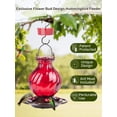 thumbnail image 2 of Comedero para colibríes Auslar Glass, 750 ml, rojo, paquete de 2 unidades para exteriores, 2 of 8