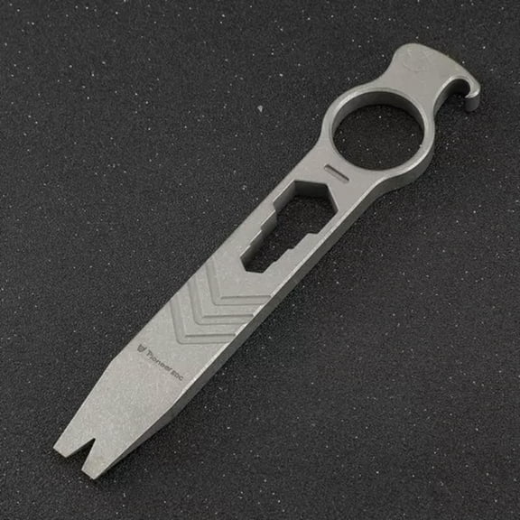 MATROOY EDC Titanium Alloy Tactical Crowbar Multi Tool Outdoor Pry Bar Opener Wrench-Titanium Alloy Stone Wash Gray