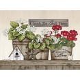 thumbnail image 2 of Spivey, Linda 14x12 Black Ornate Wood Framed with Double Matting Museum Art Print Titled - Cherish the Small Things Geraniums, 2 of 4