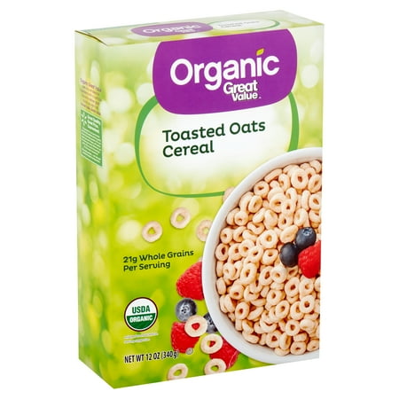 Great Value Organic Toasted Oats, 12 oz