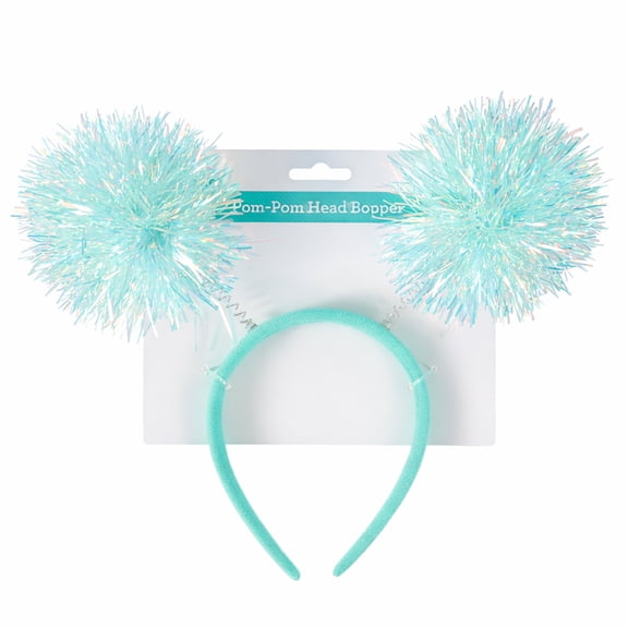 Teal Pom-Pom Head Bopper, Festive Novelty Headwear for Parties and Celebrations, by Way To Celebrate