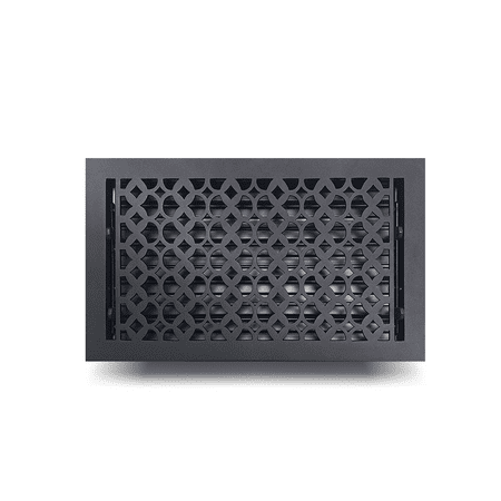 

Cast Aluminum Floor Register with Holes and Matching Screws | Modern Design Heavy Duty Cast Aluminum | Size 8 X 14 VR-100 | Black