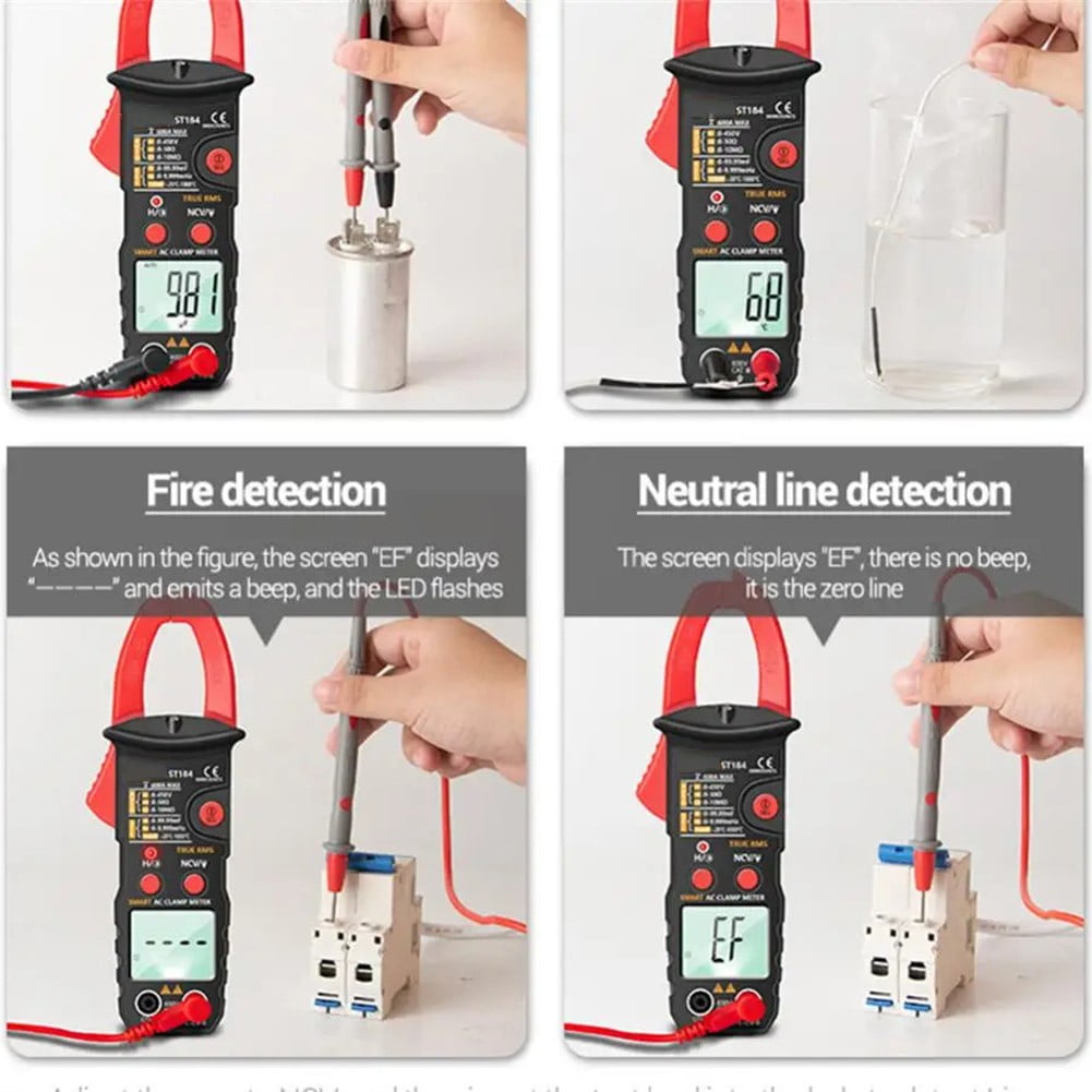 current clamp digital clamp AC 600A, 6000 Counts TRMS Auto Range multimeter