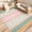 Rose Multi, variant on ZACOO 9'x18' Geometric Stripe Outdoor Rug, Waterproof UV Resistant Large Patio Mat for Deck RV, Black White