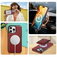 thumbnail image 4 of Allytechgroup Case For iPhone 15 Pro, 2 in 1 Magnetic Detachable Shockproof Case,PU Leather Cover with Card Slot For iPhone 15 Pro, Winered, 4 of 4