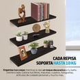 thumbnail image 3 of Repisas Flotantes de Madera de 50cmx15cm, Set de 3 Estantes Minimalistas, Ideales para Decorar tu Cocina, Baño, Sala, Cuarto, Negocio y Más. Soportan hasta 10 kg, Fáciles de Instalar, 3 of 8