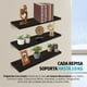 thumbnail image 3 of Repisas Flotantes de Madera de 50cmx15cm, Set de 3 Estantes Minimalistas, Ideales para Decorar tu Cocina, Baño, Sala, Cuarto, Negocio y Más. Soportan hasta 10 kg, Fáciles de Instalar, 3 of 8