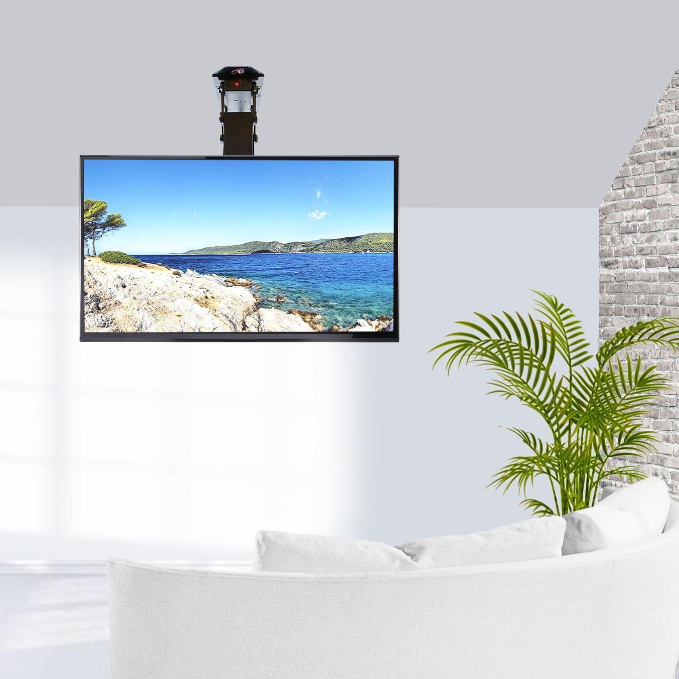 Vivo Electric Motorized Flip Down Pitched Roof Ceiling Tv
