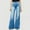 Blue, variant on Azrian Women's Fashion Casual Loose Washed Denim Jeans Casual Solid Stretch Slim Pants Summer