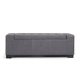 thumbnail image 4 of Simpli Home Laredo 51 inch Wide Contemporary Rectangle Large Storage Ottoman in Stone Grey Vegan Faux Leather, Assembled, 4 of 6