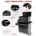 thumbnail image 6 of 2 in 1 Tool Chest with 5 Drawers, Tool Cart with 7 Organizer Tray Divider Set & Wheels, Large Rolling Tool Box Organizer for Garage, Workshop, Home Crafts, 6 of 6
