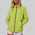 thumbnail image 2 of Towmus Lightweight Active Rain Jacket Hooded Rain Jackets for Women Plus Size Water Resistant Raincoat Windbreaker Casual Jacket, 2 of 7
