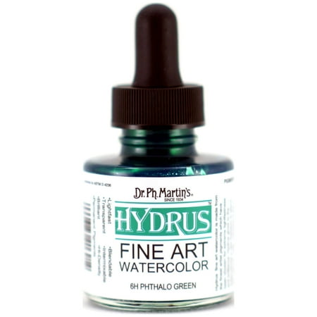 UPC: 0090385406214 | Dr. Ph. Martin s Hydrus Fine Art Watercolor  1.0 oz  Phthalo Green (6H)