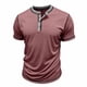 thumbnail image 5 of Tops para hombre, blusas y camisas de manga corta con cuello redondo para hombre, camisas casuales de verano de color liso, camisa de manga corta con botones y cuello redondo, camisa de poliéster para, 5 of 8