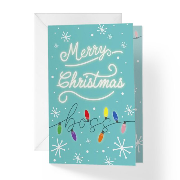 Tarjeta navideña 1Up Greetings para jefe 5 x 7 con sobre
