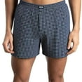 thumbnail image 4 of Couver Men’s Knit Cotton Boxer Shorts Underpants with Button Fly, Bright Plaid Assorted, S, 6-Pack, 4 of 7