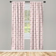 thumbnail image 2 of Ambesonne Tropical Curtains, Realistic Flamingo Birds, Pair of 28"x84", Pastel Pink and Pale Blue, 2 of 4