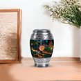 thumbnail image 7 of JAGASY Phoenix Keepsake Urn for Ashes Adult Male, Dark Teal Urns for Human Ashes, Sparking Lights Decorative Urns for Father, Forest Trees Small Handmade Cremation Urn for Mother, (3 Inch), 7 of 7