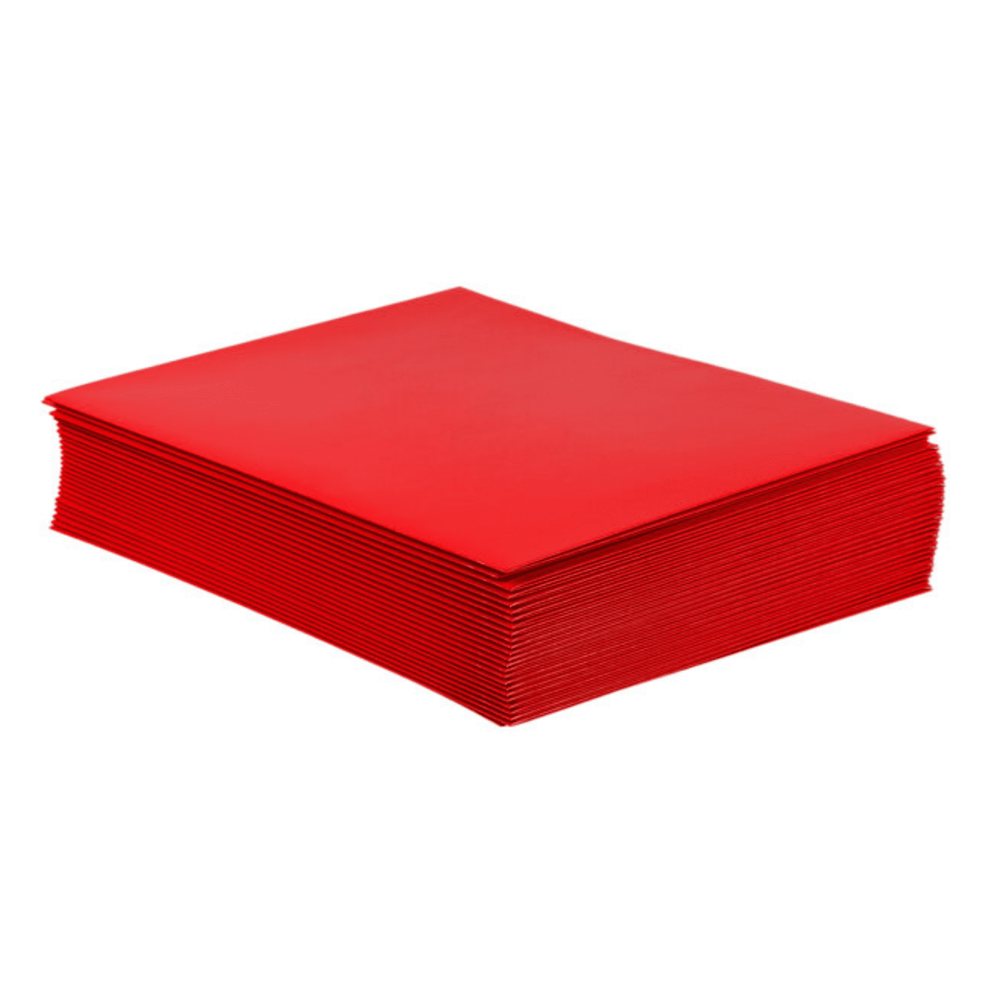 School Supply Boxes | (Red) Three Prong, Two Pocket Folders | 200 Pack | Letter Size Folders for the Classroom & Office