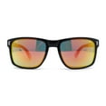 thumbnail image 2 of Locs Color Mirror Sport Rectangle Horn Rim Gangster Sunglasses Fuchsia Mirror, 2 of 4