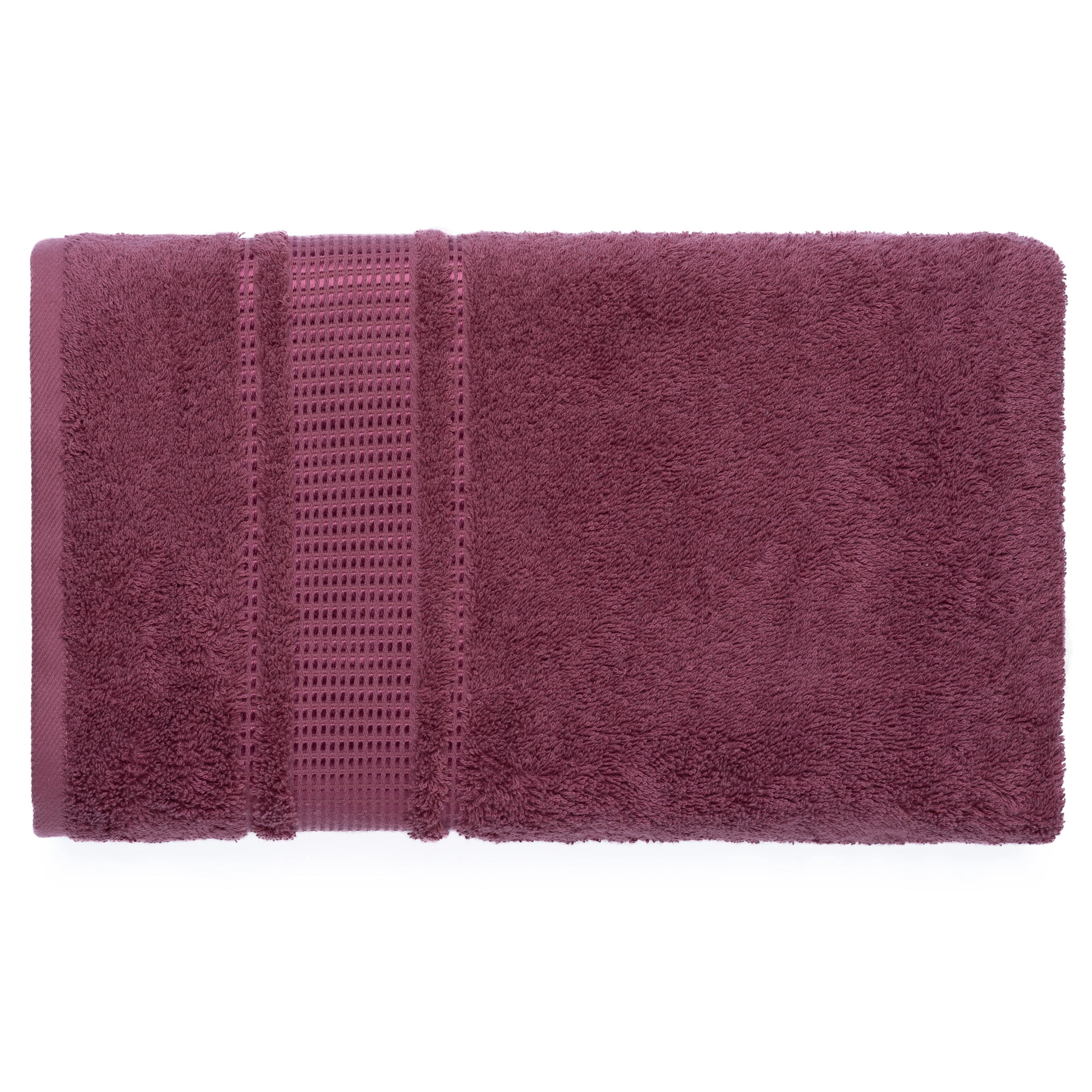 Melissa Linen, Hand Towels, Cotton Towel for Bathroom, Plush, Extra Absorbent, Set of 2, Plum Purple