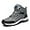 Grey, variant on Men's Lightweight Snow Boots Men Winter Warm Lining Anti-Slip Mid Top Leather Sneakers for Hiking Working Driving Outdoor Trekking Hiker Shoes