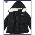 thumbnail image 2 of Abrigo de invierno para niña Reebok, chaqueta acolchada tipo puffer negra, talla 7-8, 2 of 7