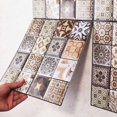thumbnail image 2 of Paneles de pared 3D autoadhesivos impermeables, 5/10/20 piezas, pelables y pegables, papel tapiz de ladrillo con azulejos de metro, pegatina retro para baño y cocina, 2 of 5