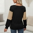 thumbnail image 4 of Ashirexll Long Sleeve Shirts for Women Casual Winter Tops Color Block Printed V-Neck Pullover Decorative Winter Clothes, 4 of 4
