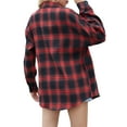 thumbnail image 4 of UVN Button Down Shirts for Women Plaid Tops Casual Long Sleeve Shirts With Pockets, 4 of 7