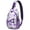 Artistic Butte, variant on Mystical Unicorn and Rainbow Sling Backpack for Women, Cute Fantasy Animal Crossbody Bag with Galaxy, Moon, and Stars Pattern