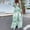 Green, variant on KIHOUT Plus Size Dresses For Women Women Fashion Casual Long Sleeve V-Neck Printing Hollow Out Long Dress