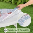 thumbnail image 5 of Pioneer Flower Floral Print Pattern Round Fitted Tablecloth with Elastic Edge,Dining Table Cover Waterproof,Outdoor Round Tablecloth for Camping,Dining,Indoor and Outdoor, 5 of 7
