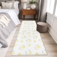 thumbnail image 4 of Yellow Lemon 2'x6' Runner Rugs for Hallway Kitchen Bedside Non Slip Washable, Country Farmhouse Fruits Leaves Summer Entryway Rug Runners with Rubber Backing, Long Carpet Runner for Laundry Room, 4 of 8