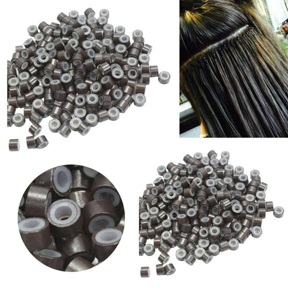 Beauty Tools Hair Accessories Rings for Extensions Silicone Lined Beads 5 for Seamless Micro Link Application