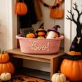thumbnail image 7 of Halloween Basket 3D Embroidered BOO! Pumpkin Tote, Durable Polyester Candy Basket with Spooky Lettering for Party Decor, Gift Storage and More by OVFUIZ, 7 of 7