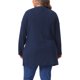 thumbnail image 3 of Cárdigan de mujer de talla grande Agnes Orinda, con botones, cuello en V, manga larga, bolsillo, tejido acanalado, suelto y casual, talla 1X, azul marino, 3 of 6