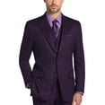 thumbnail image 1 of Mens Three Piece Two Button Modern Fit Italian Styled Single Breasted Suit Set | Black White Taupe Sapphire Eggplant Olive Navy Brown, 1 of 4