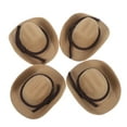 thumbnail image 5 of LOLIPPYY Set of 4 Mini Cowgirl Hats 8cm - Tiny Western Style Caps for Dolls, Party Decorations, and Craft Accessories, 5 of 7